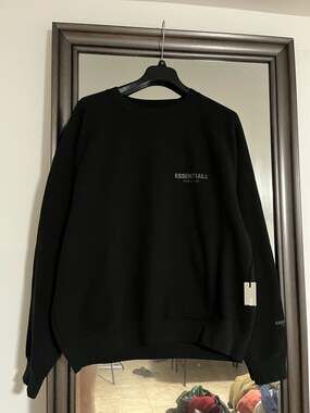 Fear Of God Essentials Crewneck Sweatshirt Size L Black
